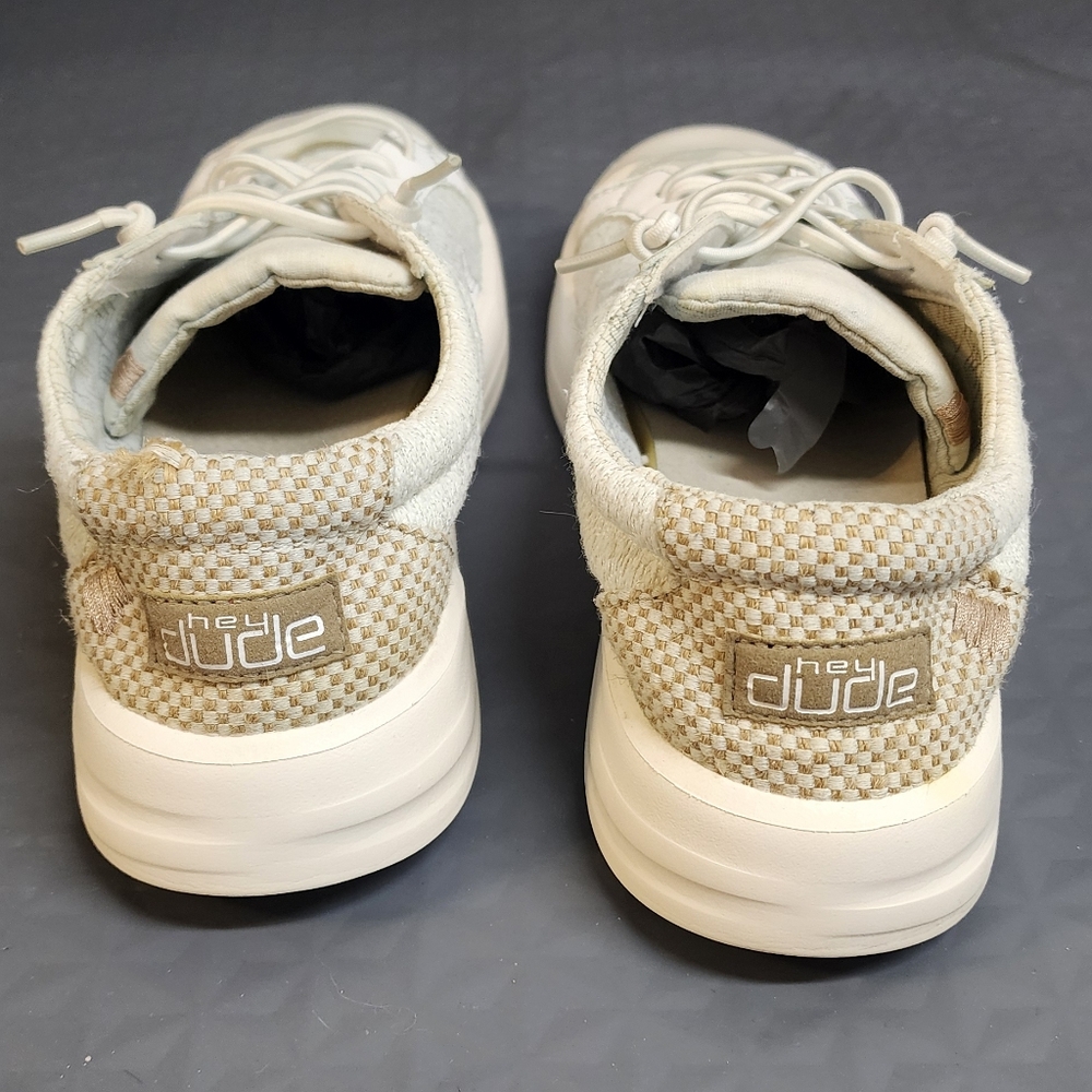 Hey Dude Karina Buckle Exclusive sz 8 White Multi - Picture 2 of 13